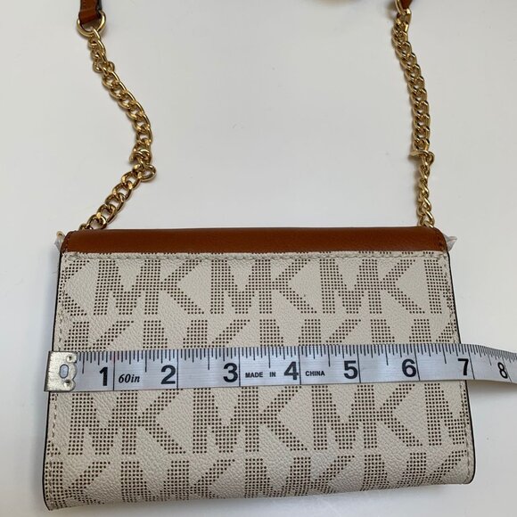 BNWOT Michael Kors Leather Trim Crossbody Wallet - Picture 3 of 4
